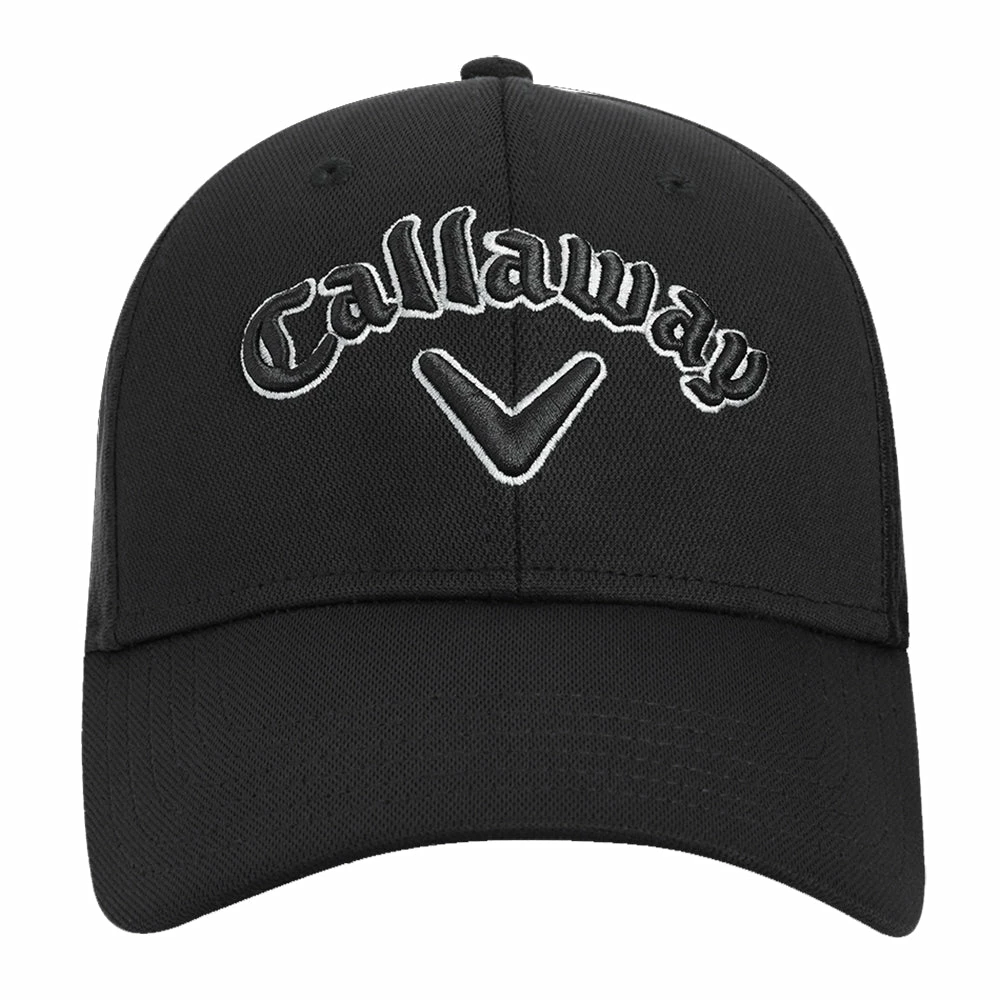 Callaway Mesh Fitted Black Charcoal Mens Cap 5 Callaway Mesh Fitted Black Charcoal Mens Cap - Image 3