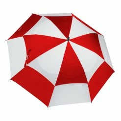 Bag Boy 62inch Wind Vent Manual Umbrella -Hats Sales 17862 REDWHITE