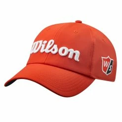 Wilson Golf Wilson Pro Tour Mens Golf Hat -Hats Sales 25032 ORANGEWHITE