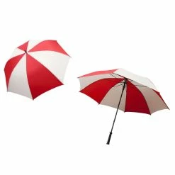 Jp Lann JPLann Player Supreme Single Canopy Auto Open Umbrella -Hats Sales 26839 REDWHITE