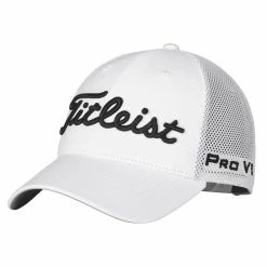 Titleist Tour Performance Mesh Mens Golf Hat -Hats Sales 85044 WHITEBLACK